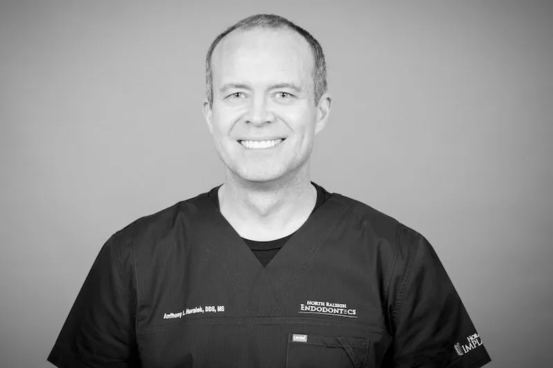 Black and white photo of Dr. Horalek, Endodontist in Raleigh, NC