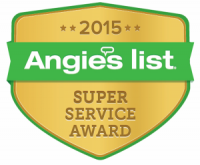 Award badge from Angie's List for 2015 Super Service Award