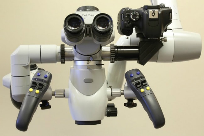Photo of an Operating Microscope for precise surgery and endodontic treatment